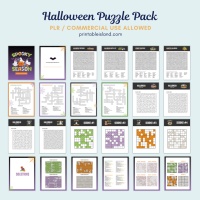 Halloween Themed Puzzle Book