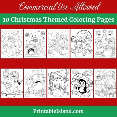 10 Christmas Coloring Pages