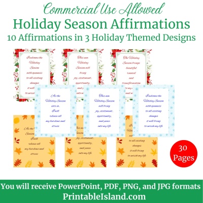 Holiday Themed Affirmations