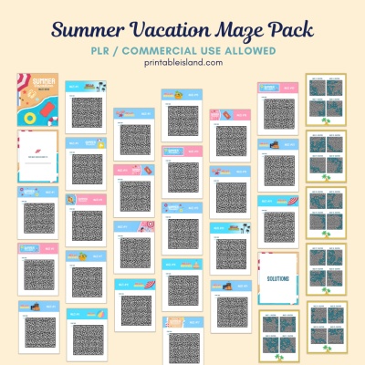 Summer Vacation Mazes Pack