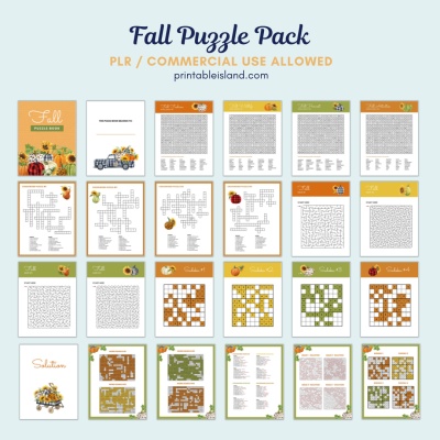 Fall Themed Puzzle Pack